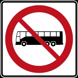 Buses prohibited.