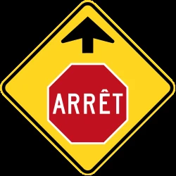 Stop and give way ahead.