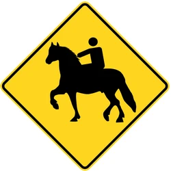 Warning for equestrians.
