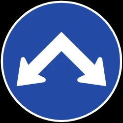 Passing left or right mandatory.