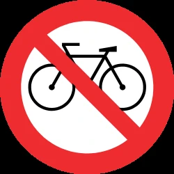 Cyclists prohibited.