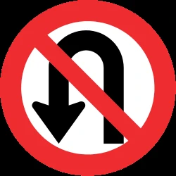 Turning around prohibited (U-turn).