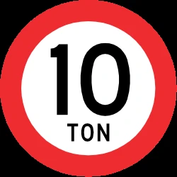 Vehicles heavier than indicated prohibited.