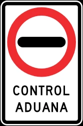 Entry prohibited (checkpoint).