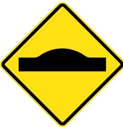 Warning for a speed bump.