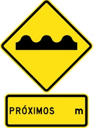 Warning for a bad road surface.