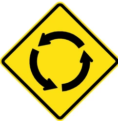 Warning for a roundabout.