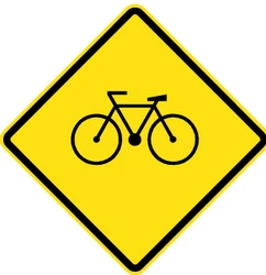 Warning for cyclists.