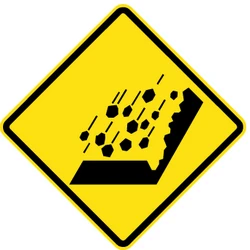 Warning for falling rocks.