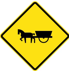Warning for horsecarts.