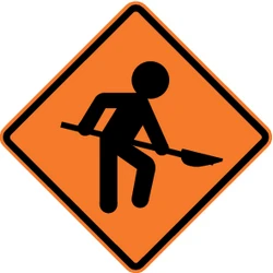 Warning for roadworks.