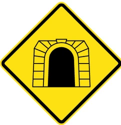 Warning for a tunnel.
