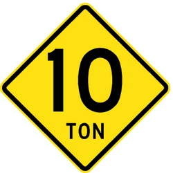 Warning for a limited weight.