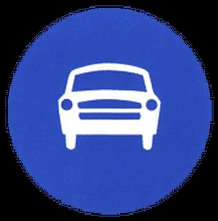 Mandatory lane for cars.