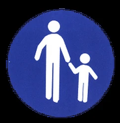 Mandatory path for pedestrians.