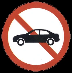 Cars prohibited.