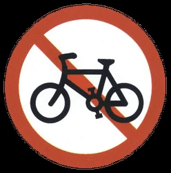 Cyclists prohibited.