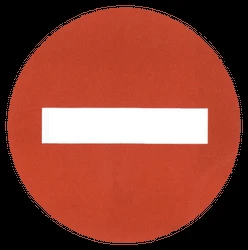 Direction prohibited
(road with one-way traffic).