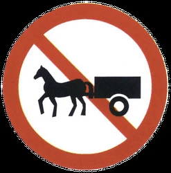 Horsecarts prohibited.