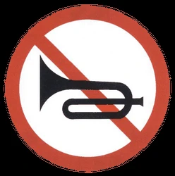 Using the horn prohibited.