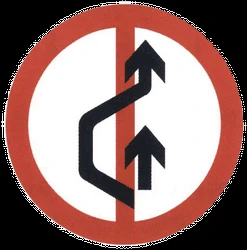 Overtaking prohibited.