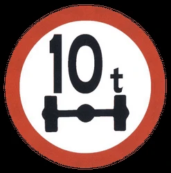 Vehicles with an axle weight heavier than indicated prohibited.