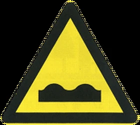 Warning for a bad road surface.