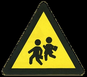 Warning for children.