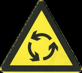 Warning for a roundabout.