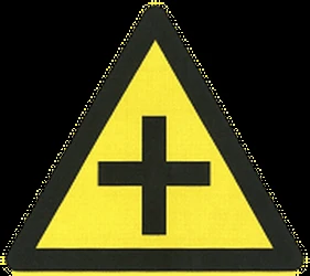 Warning for an uncontrolled crossroad.