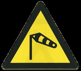 Warning for heavy crosswind.