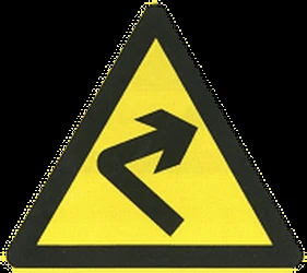 Warning for a curve to the right.