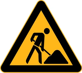 Warning for roadworks.