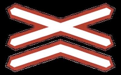 Warning for a railroad crossing with more than 1 railway.