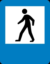 Crossing for pedestrians.