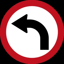Turning left mandatory.