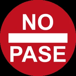 Direction prohibited
(road with one-way traffic).