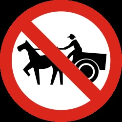 Horsecarts prohibited.
