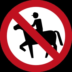 Equestrians prohibited.