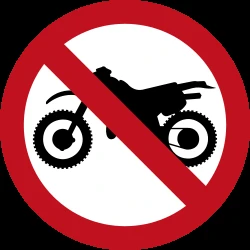 Motorcycles prohibited.