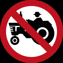 Tractors prohibited.