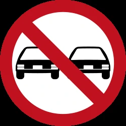 Overtaking prohibited.