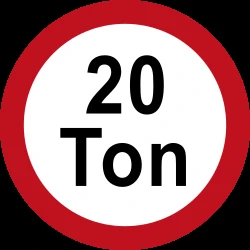 Vehicles heavier than indicated prohibited.
