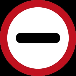 Entry prohibited (checkpoint).