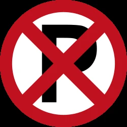 Parking and stopping prohibited.