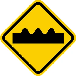 Warning for a bad road surface.