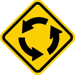 Warning for a roundabout.