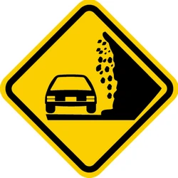 Warning for falling rocks.