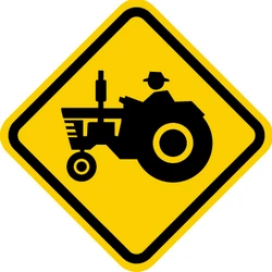 Warning for tractors.