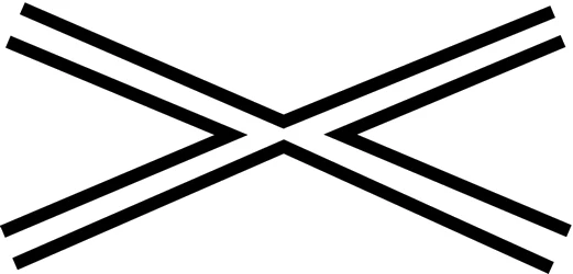 Warning for a railroad crossing with 1 railway.